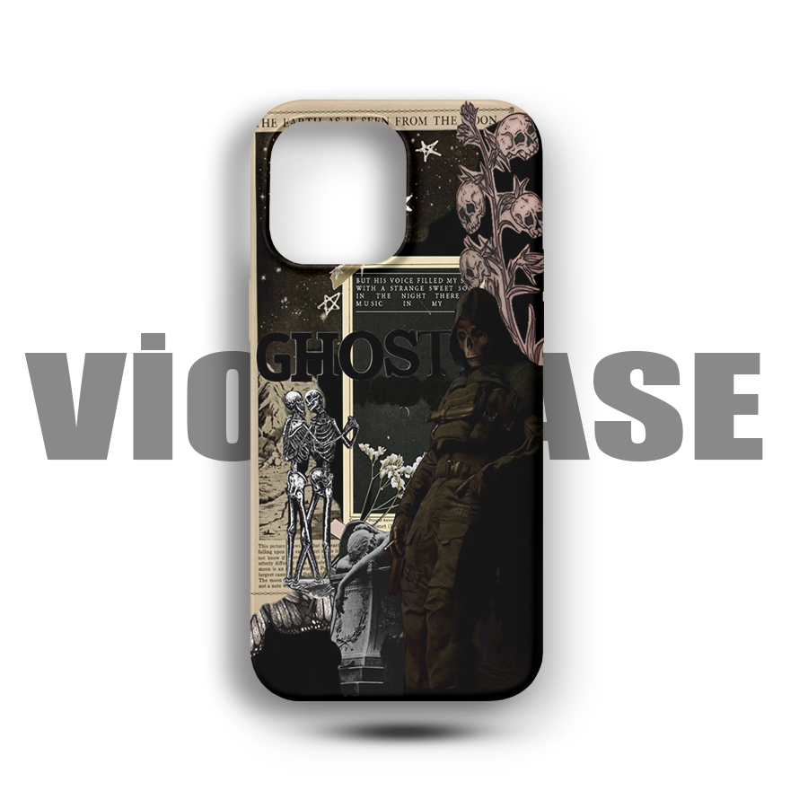 Ghost Kolaj Case 01 Premium Telefon Kılıfı