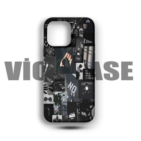 Black Kolaj Case 111 Premium Telefon Kılıfı